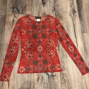 issey miyake semi-sheer long sleeve